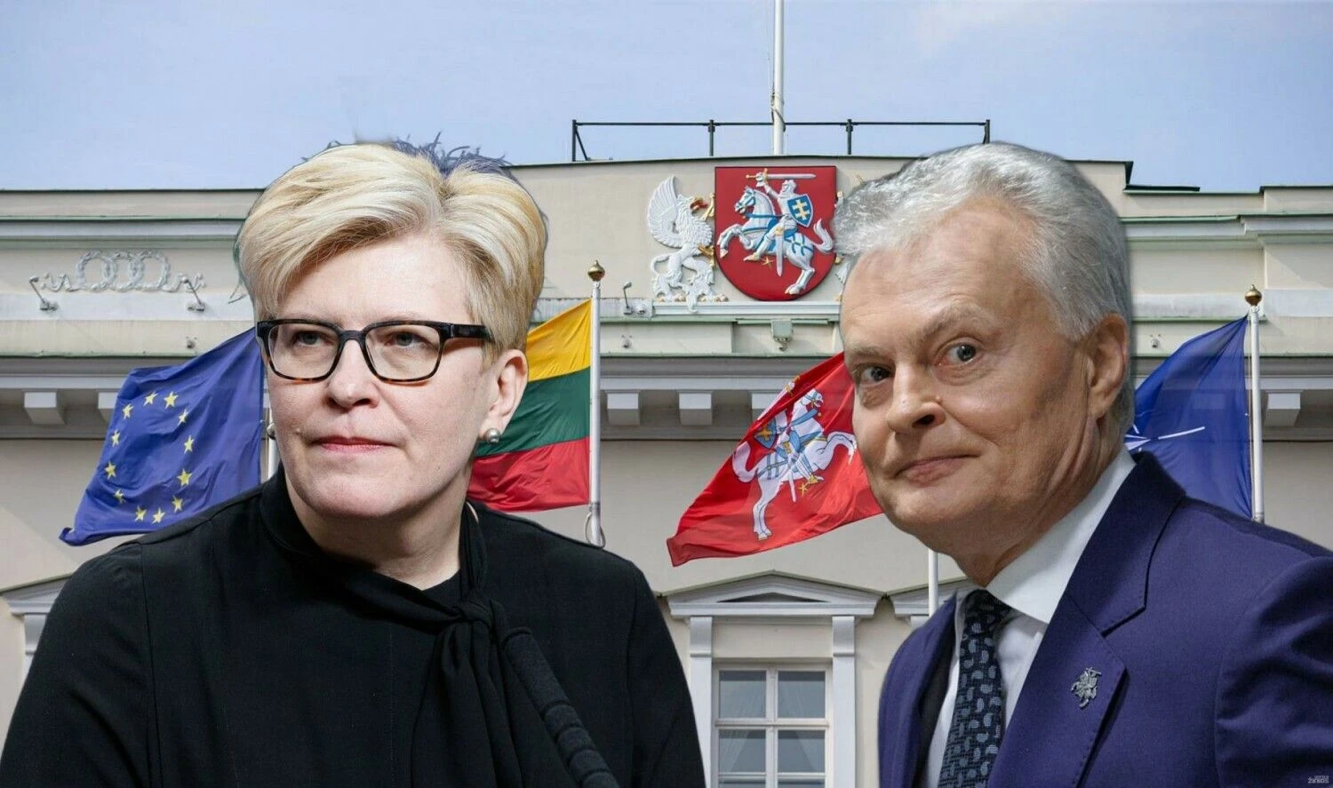 Ingrida Šimonytė, Gitanas Nausėda. VŽ koliažas.