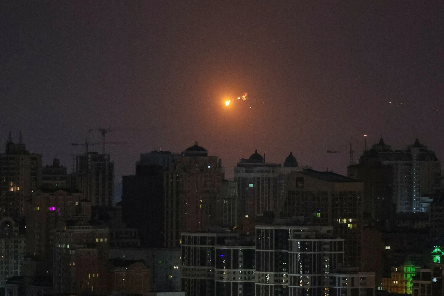 Oro ataka virš Kyjivo. Glebo Garanicho („Reuters“ / „Scanpix“) nuotr.
