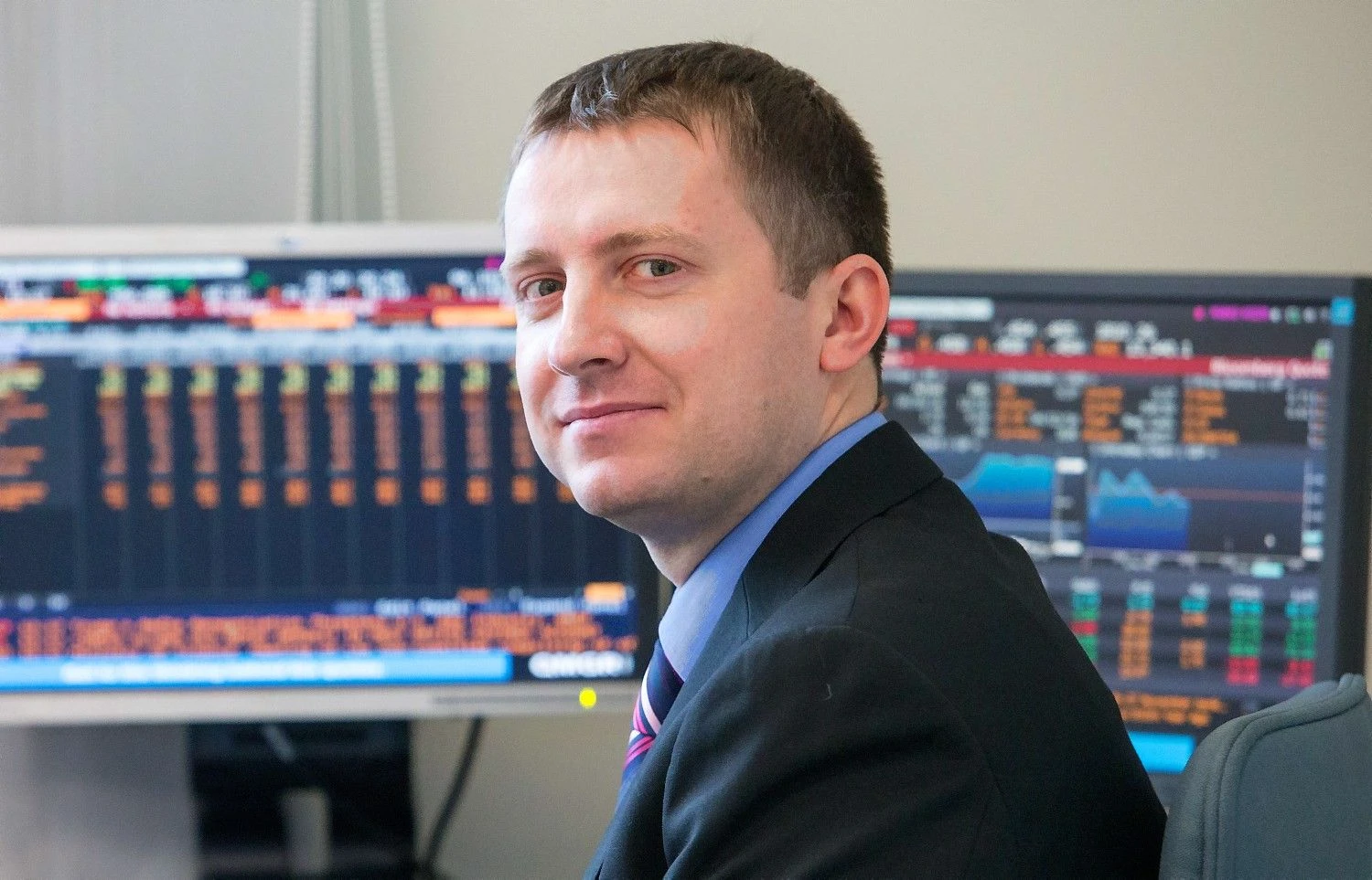 Domas Klimavičius, Šiaulių banko finansų makleris. Juditos Grigelytės (VŽ) nuotr.