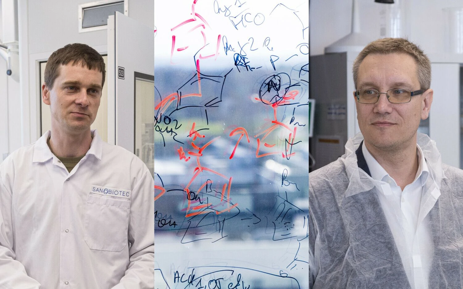 Renaldas Rimkus, UAB „Sanobiotec Hub“ valdybos narys (kairėje), ir Marijus Jarockis UAB „Sanobiotec Hub“, direktorius, valdybos pirmininkas. VŽ koliažas