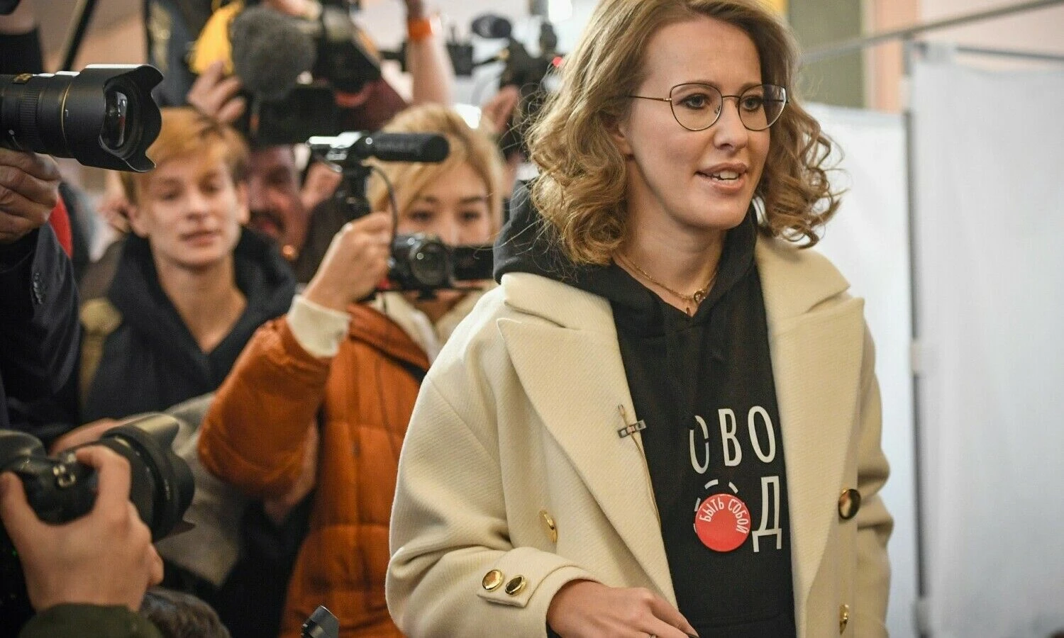 Ksenija Sobčiak, Rusijos televizijos laidų vedėja. AFP / „Scanpix“ nuotr