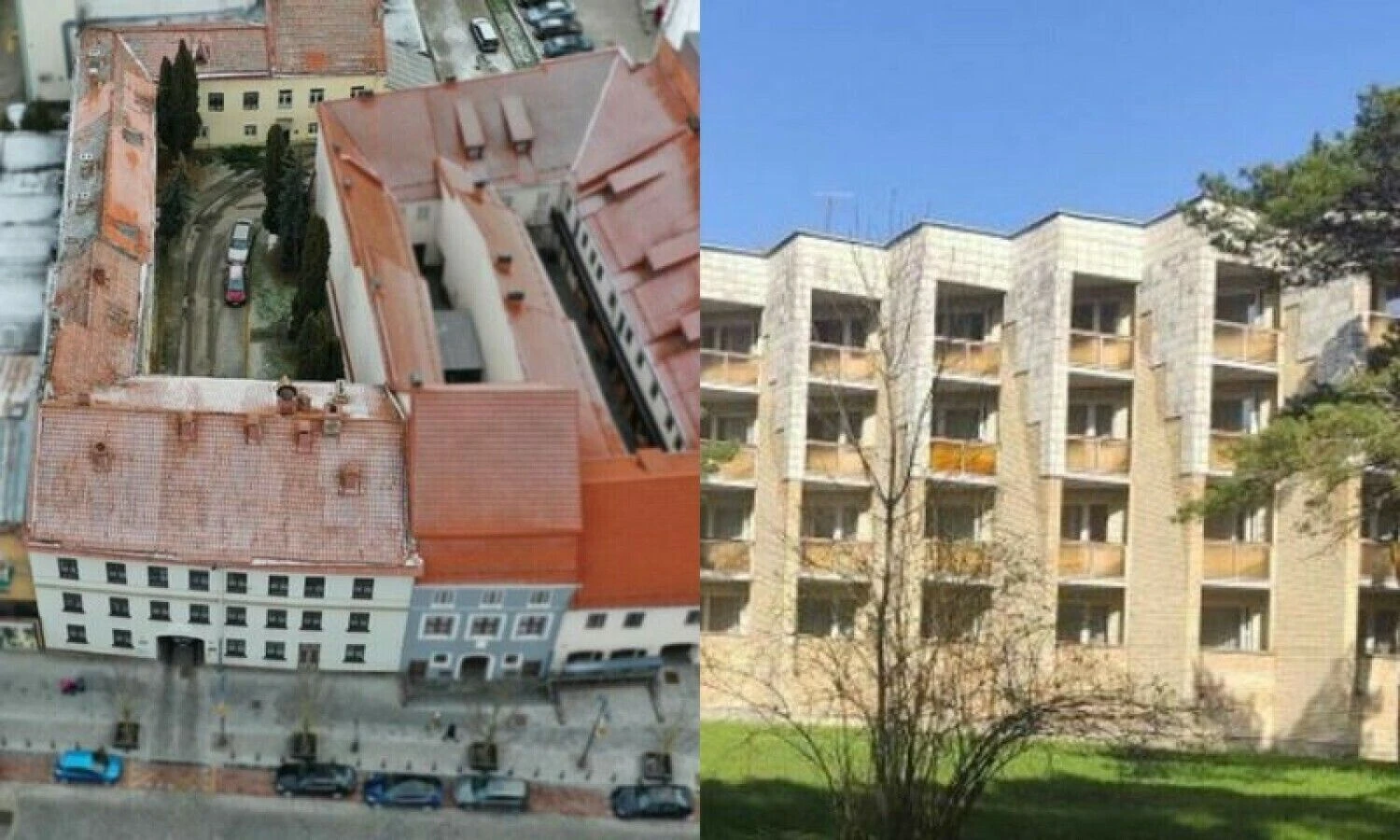 Vilniuje ir Palangoje pardavinėti pastatai. VŽ koliažas.