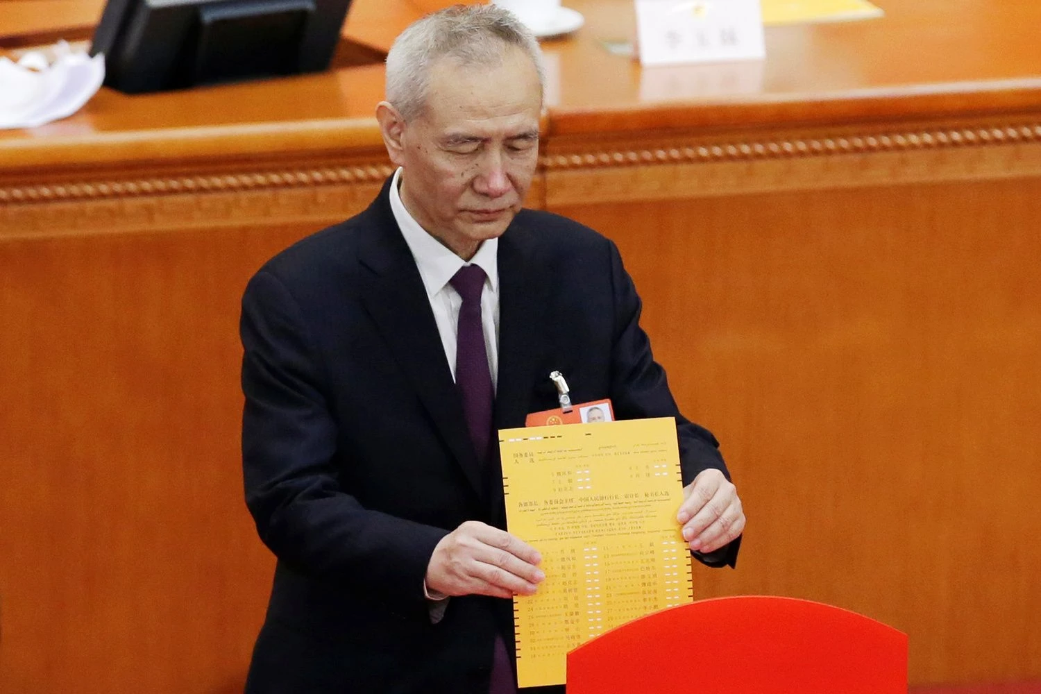 Liu He, paskirtasis naujas Kinijos vicepremjeras. Jasono Lee („Reuters“ / „Scanpix“) nuotr.