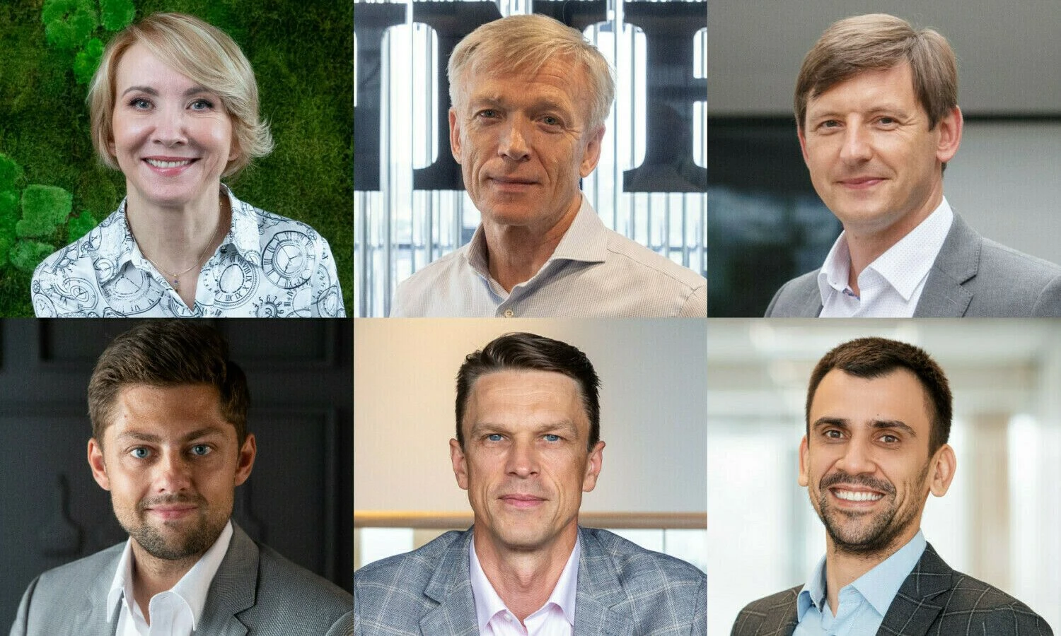 Dalia Andrulionienė, „Omberg Group“ generalinė direktorė, Arvydas Avulis, „Hanner“ valdybos pirmininkas, Martynas Žibūda, „Eikos“ plėtros vadovas, Šarūnas Tarutis, „Citus“ investicijų ir analizės vadovas, Julius Dovidonis, „Realco“ vadovas, Donatas Daunys, „Homa Development“ direktorius. VŽ koliažas.