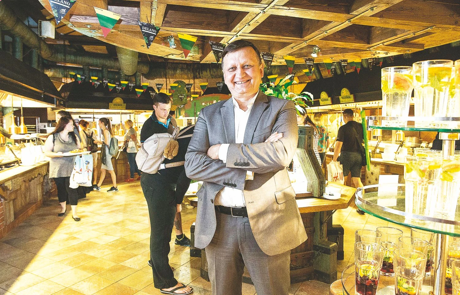 Gintaras Rutkauskas, „Delano“ vykdomasis direktorius: „Tęsiantis ekonomikos pakilimui, vartotojai daugiau išleidžia pramogoms ir restoranams, mažiau dėmesio skiria kainai ir teikia pirmenybę naujiems patiekalams bei skoniams.“ Juditos Grigelytės (VŽ) nuotr.