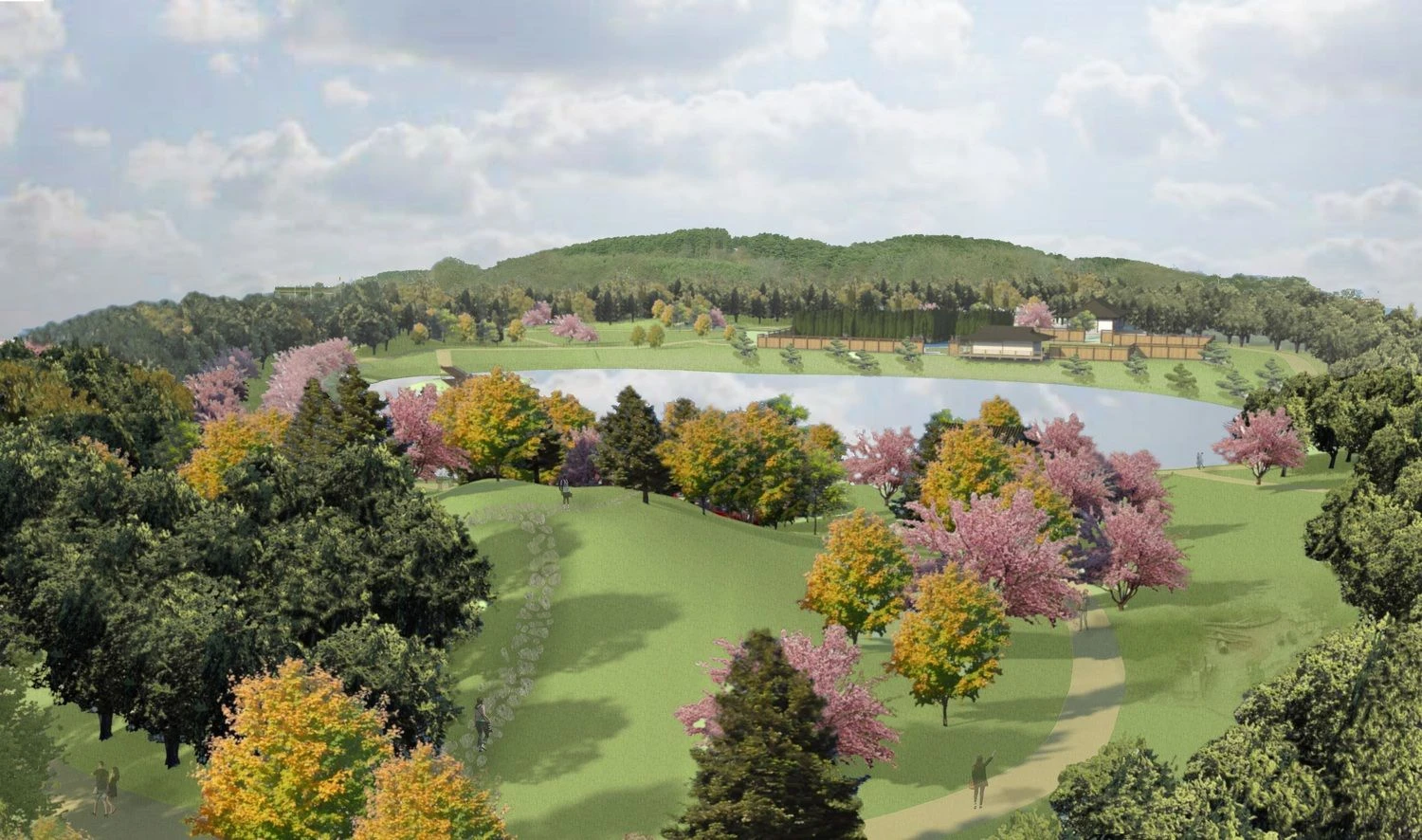 Japoniškas sodas Vilniuje. Vizualizacija. 