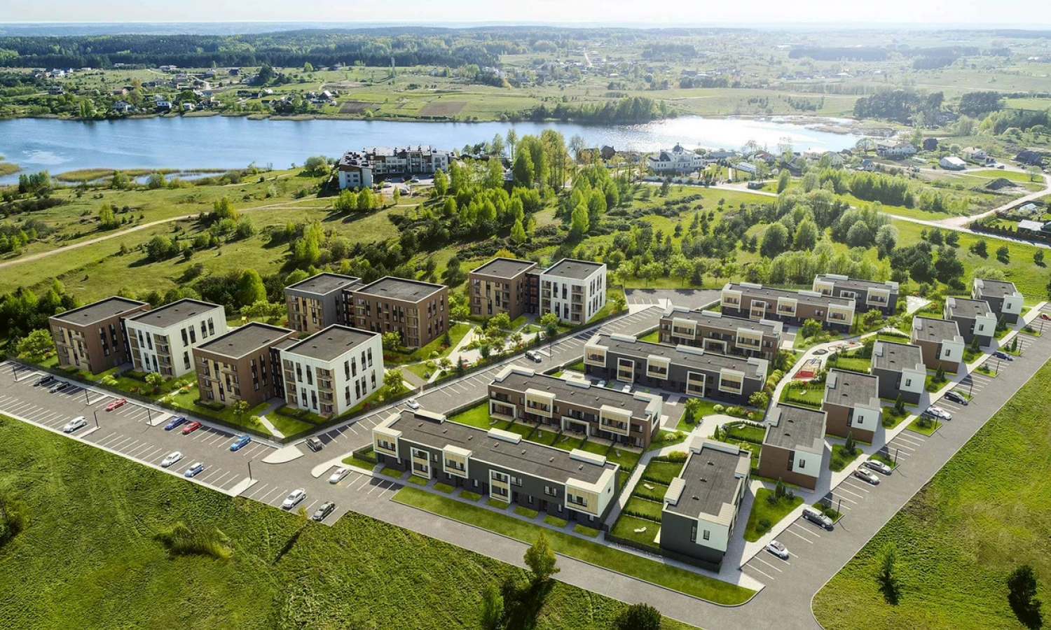 Būsto kvartalas „Gilužio slėnis“. „Archicom" vizualizacija.