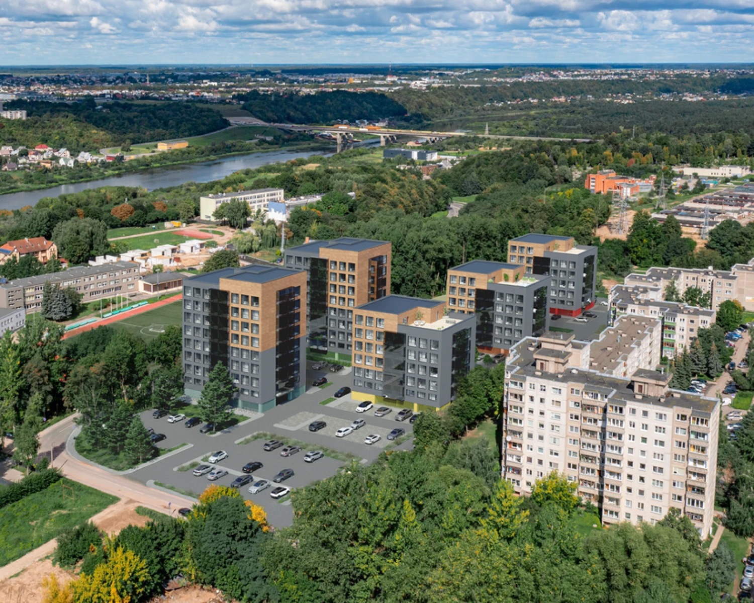 Bendrovės vizualizacija.