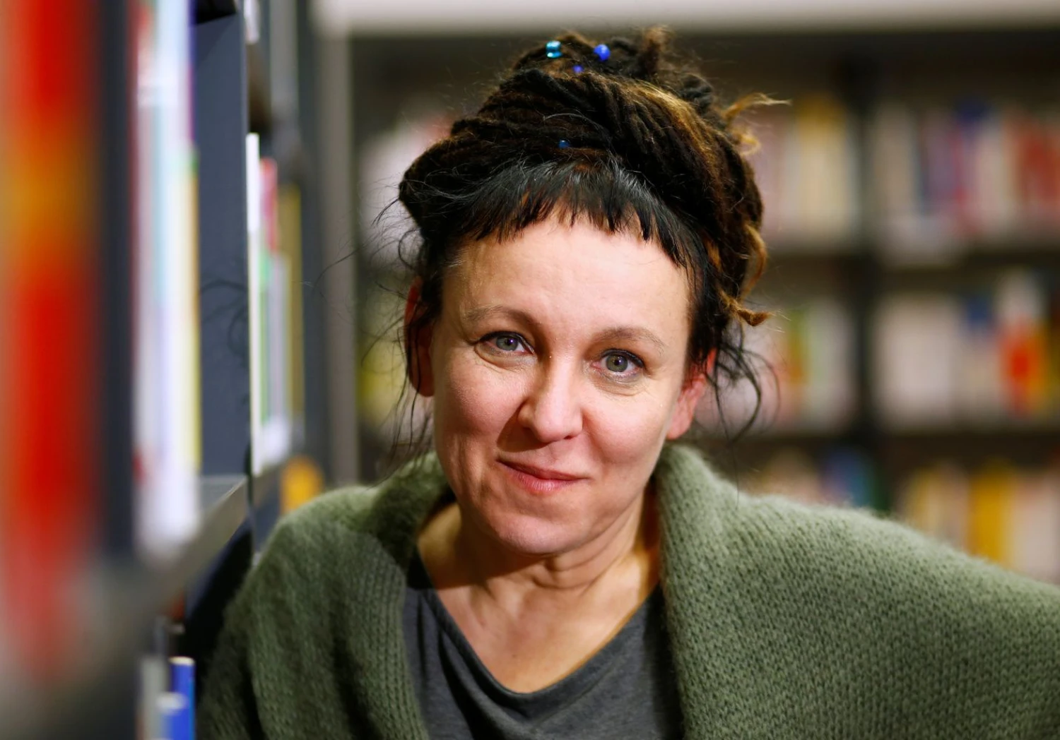 Nobelio literatūros premijos laureatė Olga Tokarczuk. Thilo Schmuelgen („Reuters“ / „Scanpix“) nuotr. 