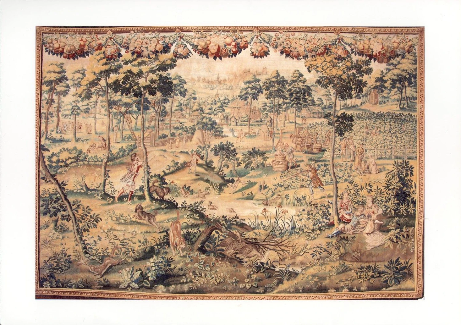 Gobelenas iš Valdovų rūmų muziejaus vertybių rinkinio „Rugsėjis, spalis“, Briuselis, Flandrija, XVII a. vid. (apie