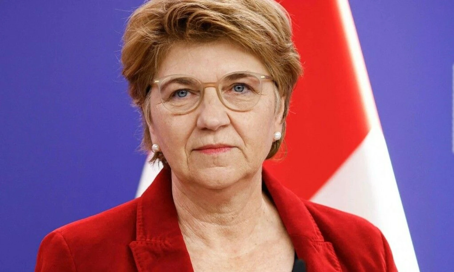 Šveicarijos prezidentė Viola Amherd. Kenzo Tribouillard‘o (AFP / „Scanpix“) nuotr.