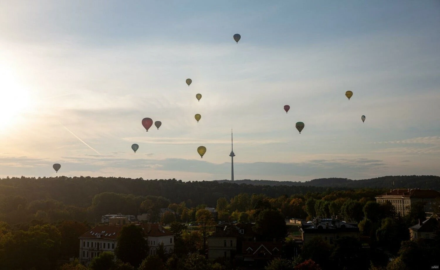 Oro balionai vakariniame Vilniuje. Juditos Grigelytės (VŽ) nuotr.