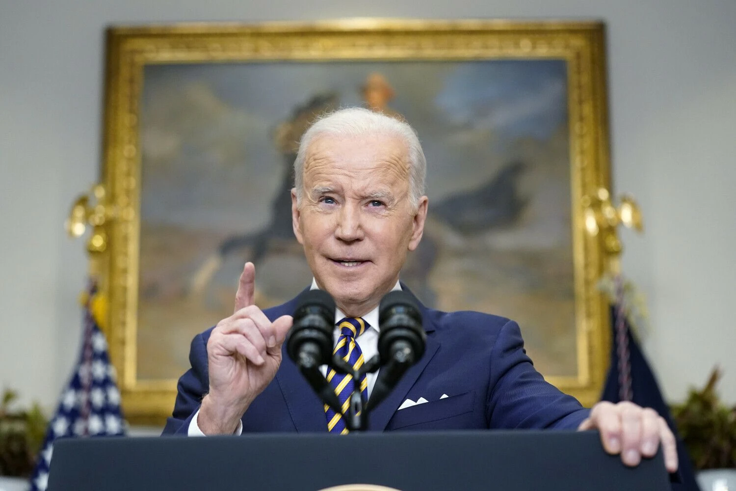 Joe Bidenas, JAV prezidentas. Andrew Harniko (AP/„Scanpix“) nuotr.