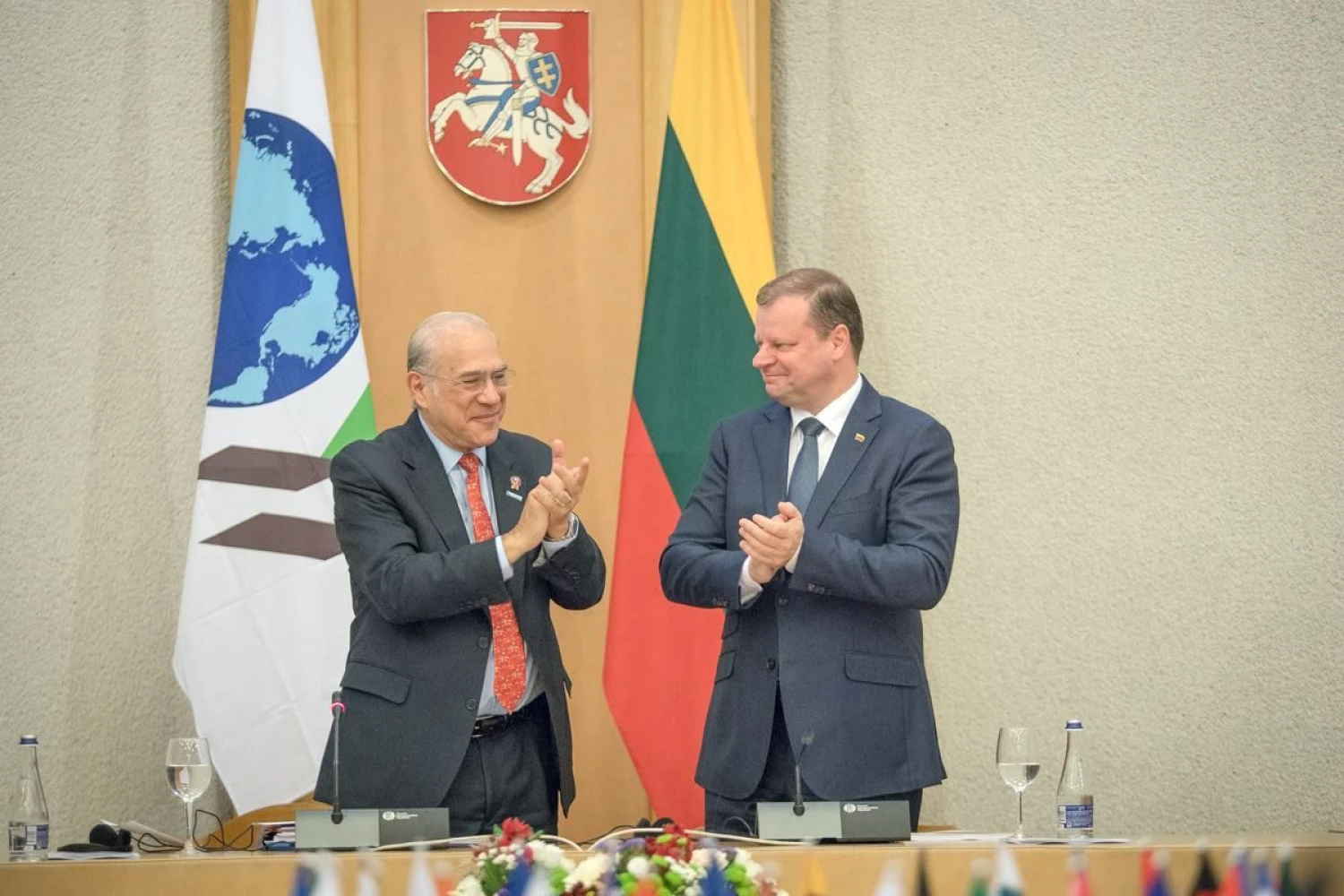 Angelis Gurria, Saulius Skvernelis. LRV nuotr.
