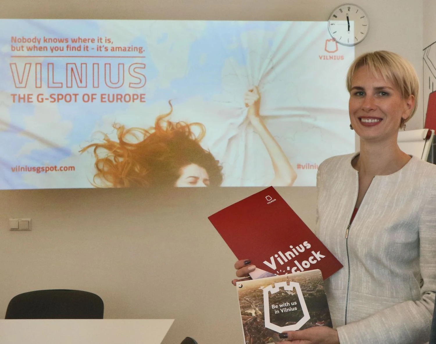 Inga Romanovskienė, „Go Vilnius“ vadovė, įsitikinusi, jog tarptautinė nominacija paskatins dar didesnį pasaulio susidomėjimą Vilniumi. Petro Malūko (AFP / „Scanpix“) nuotr. 