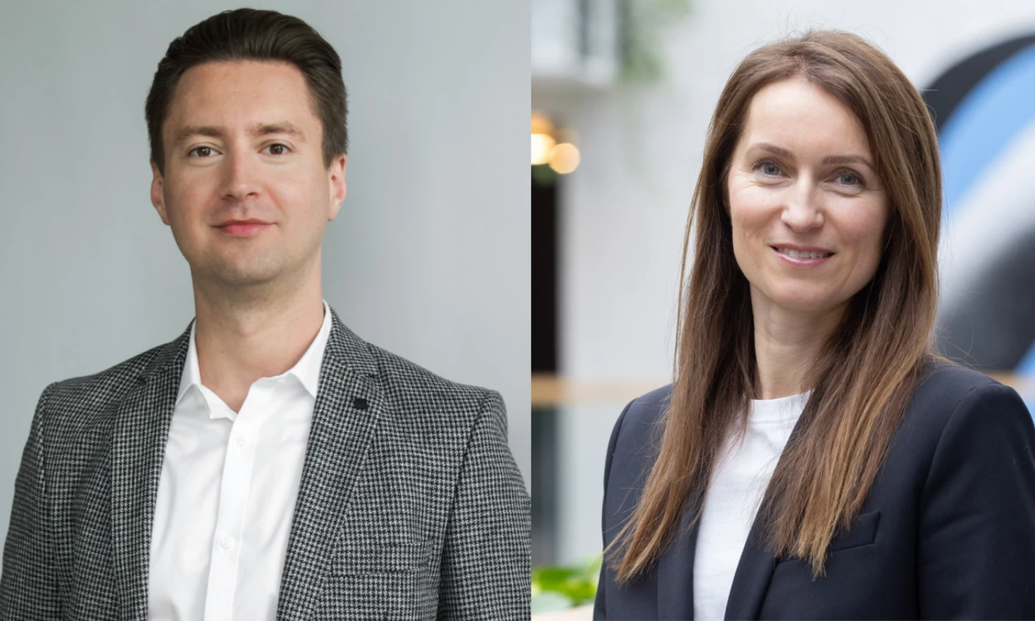 Justinas Šavelskis, „Eikos“ pardavimo vadovas, Lina Morkūnienė, „Darnu Group“ pardavimų vadovė. VŽ koliažas.