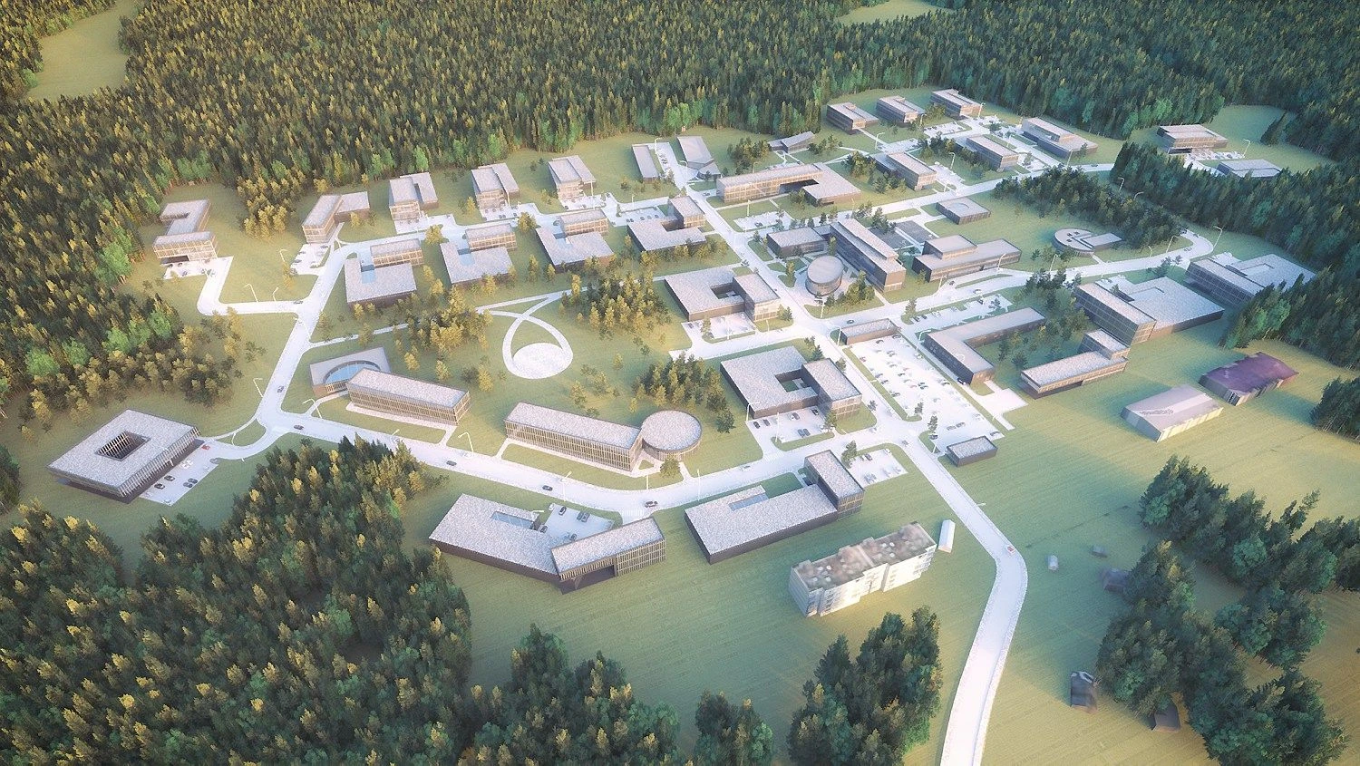 „Vilnius Smart Park“ projektas, pagal kurį šiuo metu jau stovi du pastatai. Plėtotojų nuotr.