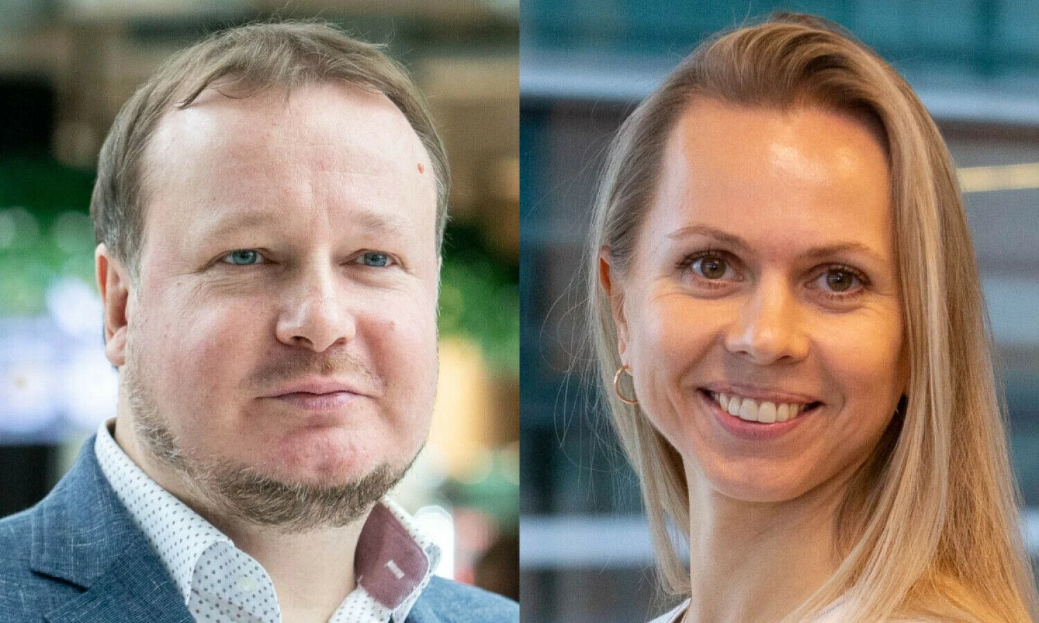 Saulius Vagonis, „Ober-Haus“ vertinimo ir rinkos tyrimų departamento vadovas, Neringa Rastenytė-Jančiūnienė, „Newsec“ kapitalo rinkų vadovė Baltijos šalyse. VŽ koliažas.