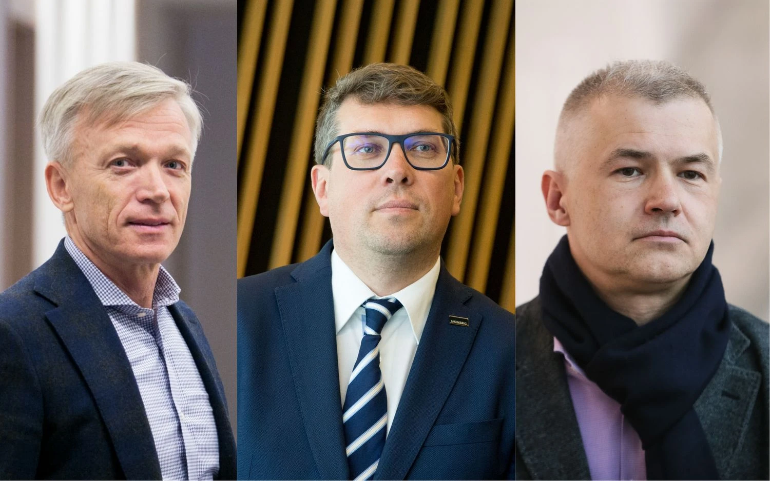 Iš kairės: Arvydas Avulis, NT plėtros bendrovės Hanner“ valdybos pirmininkas, Mindaugas Kulbokas, NT konsultacijų bendrovės „Newsec“ Tyrimų ir analitikos grupės vadovas Baltijos regione, ir Lionginas Šepetys, NT plėtros UAB „Urban Inventors“ vadovas. VŽ ir „15min“ nuotr.