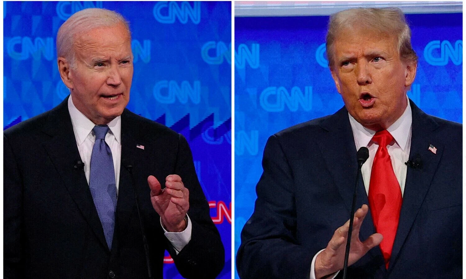 Joe Bidenas ir Donaldas Trumpas. Briano Snyderio („Reuters“ / „Scanpix“) nuotr.