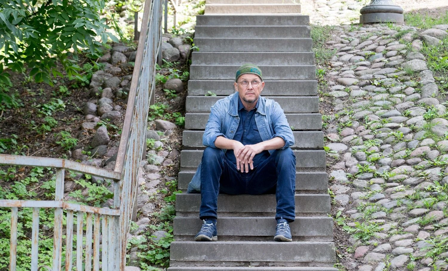 „Pirmasis etapas – patikėjimas, kad sukursime ką nors genialaus“, – sako rašytojas ir režisierius Vytautas V. Landsbergis. Juditos Grigelytės (VŽ) nuotr.