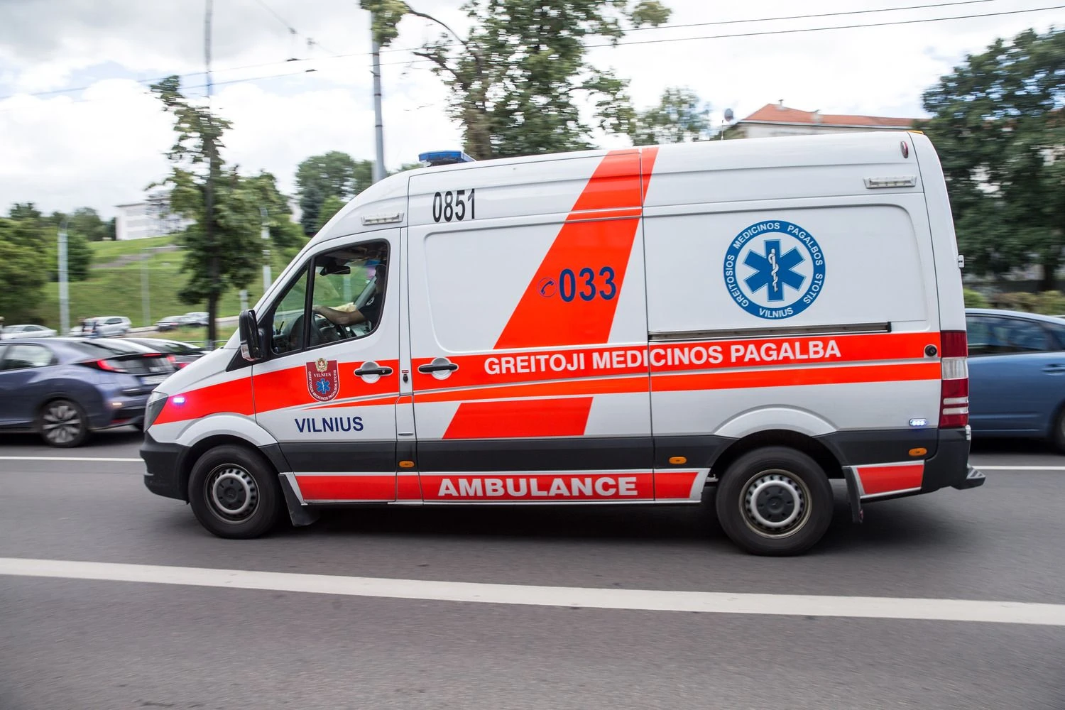Greitosios pagalbos automobilis Vilniuje. Juditos Grigelytės (VŽ) nuotr.