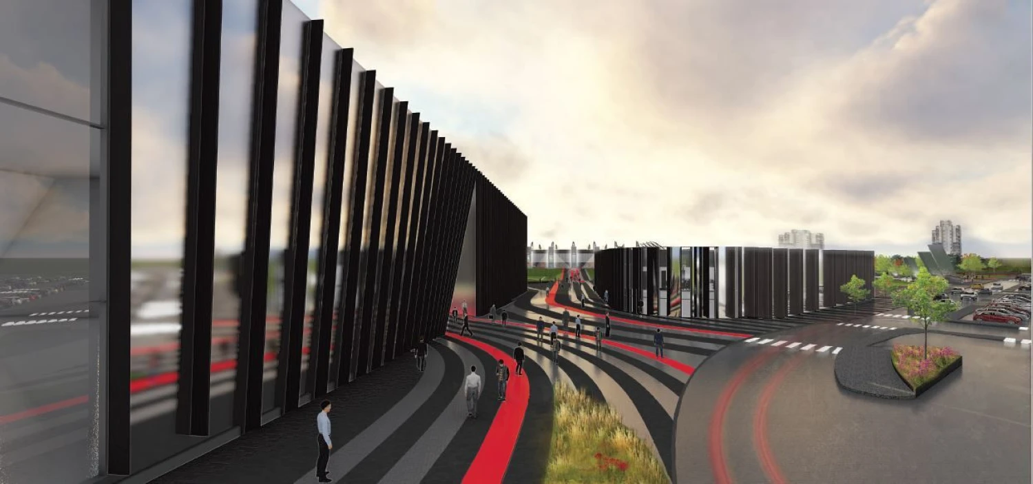 „Axis Industries“ konsorciumo nacionalinio stadiono vizualizacija.