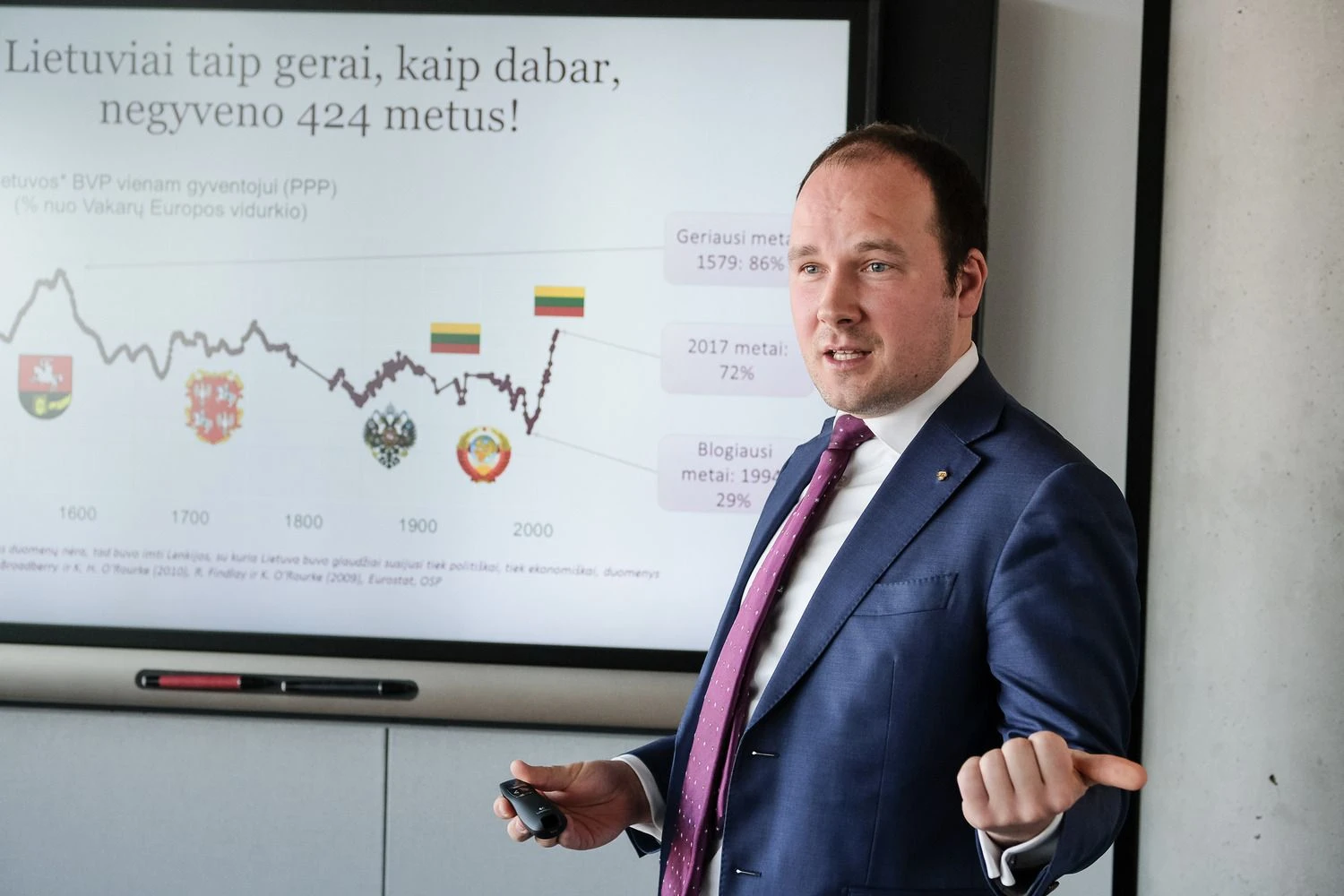 Žygimantas Mauricas, banko „Luminor“ vyriausias ekonomistas. Vladimiro Ivanovo (VŽ) nuotr.