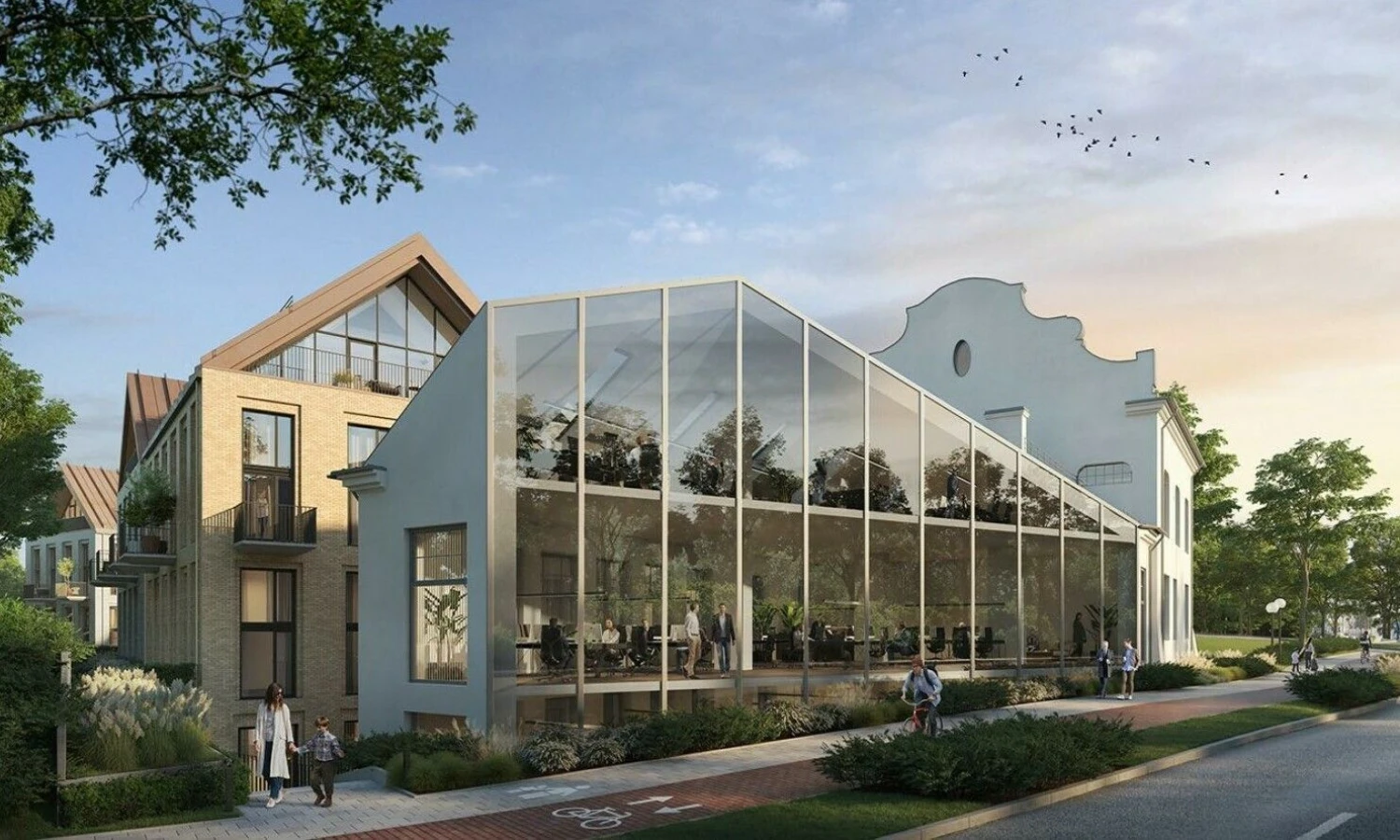 Sandėlio pastato rekonstrukcijos sprendiniai. Architektų biuro „Do architects“ vizualizacija.