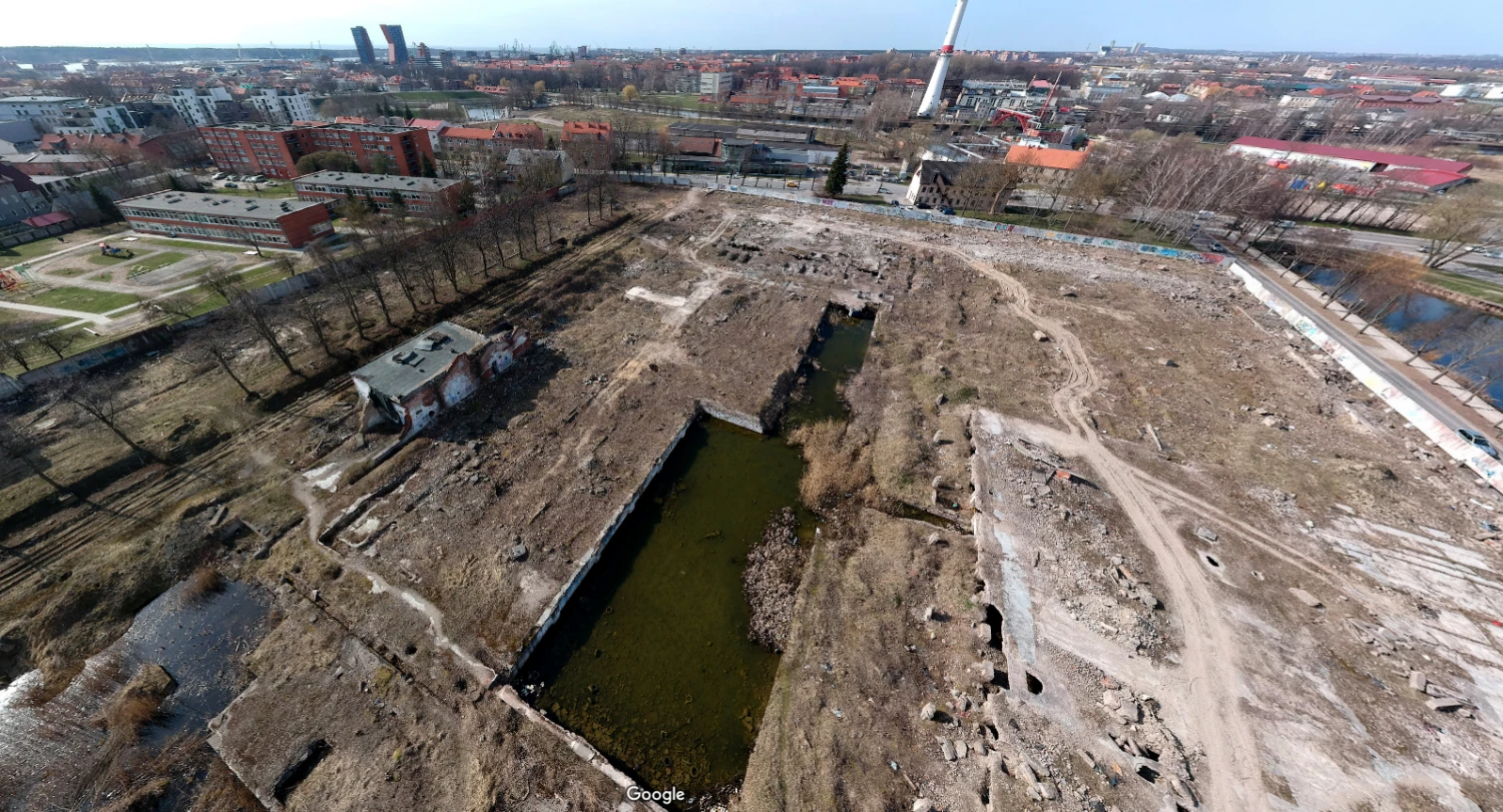 „Trinyčių“ fabriko teritorija. „Google“ žemėlapių atvaizdas.