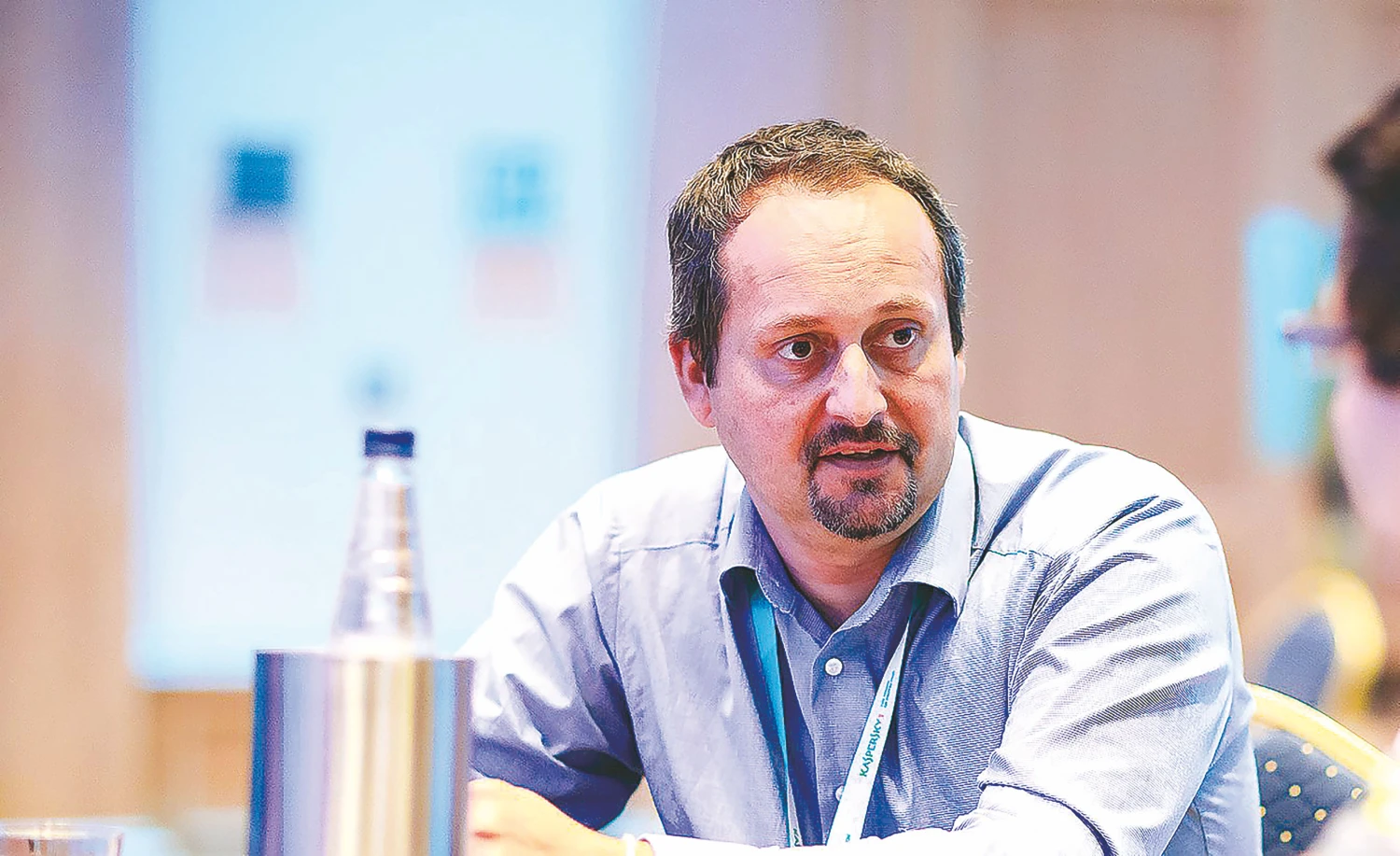 Draganas Martinovicius, „Kaspersky Lab“ vadovas Vidurio ir Rytų Europoje: „Kaip mes žiūrėjome į saugumą prieš penkerius metus ir kaip žiūrime dabar – visiškai kitoks požiūris.“ Bendrovės nuotr. 