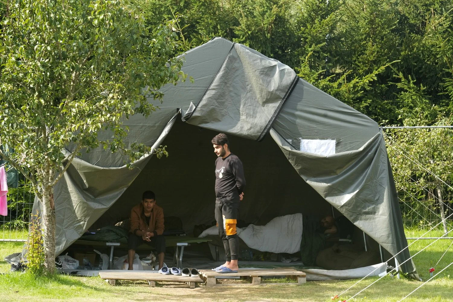 Migrantų stovykla Medininkuose. Intso Kalninio („Reuters“/„Scanpix“) nuotr.