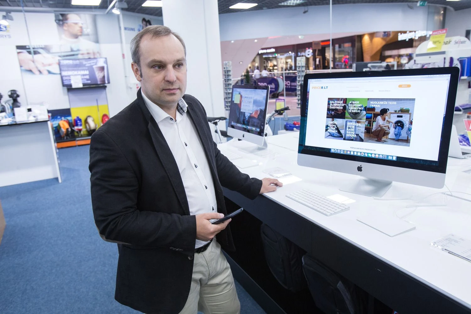 Arūnas Vizickas, lyginamosios reklamos paslaugų portalo „Pricer.lt“ įkūrėjas. Vladimiro Ivanovo (VŽ) nuotr.