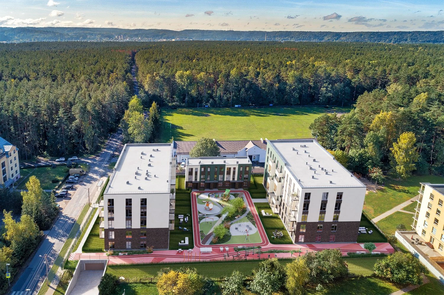 Bendrovės vizualizacijos.