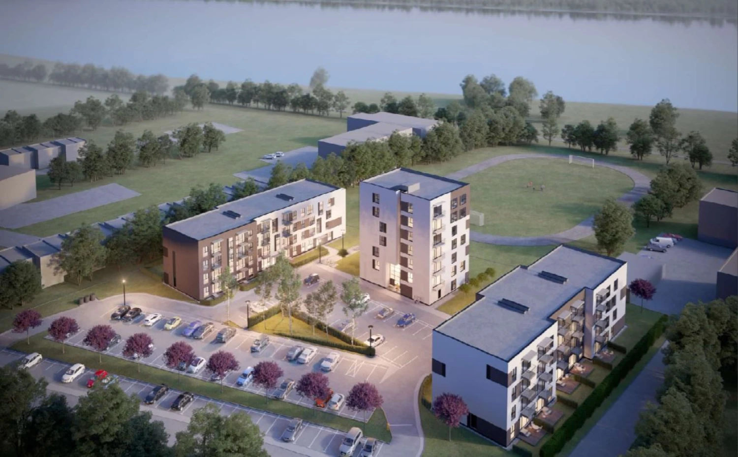 Bendrovės vizualizacija.