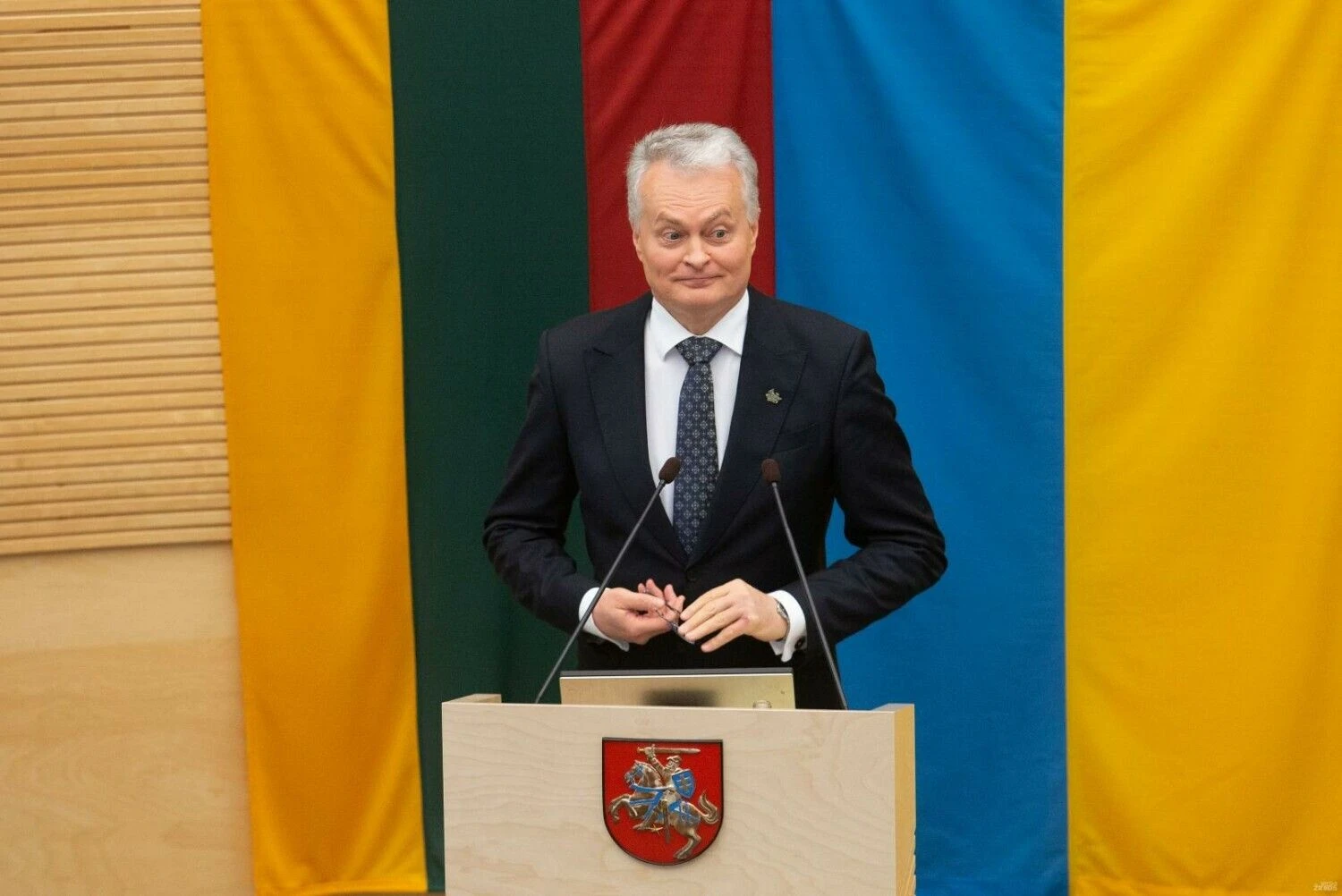 Prezidento Gitano Nausėdos metinis pranešimas Seime. Juditos Grigelytės (VŽ) nuotr.