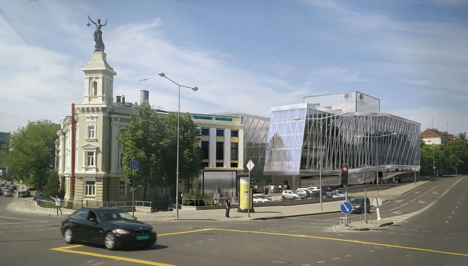 „Vičiūnų“ grupė pranešė, kad, jei pakils PVM, stabdys viešbučio „Hilton“ statybos projektą Vilniuje. Bendrovės vizualizacija
