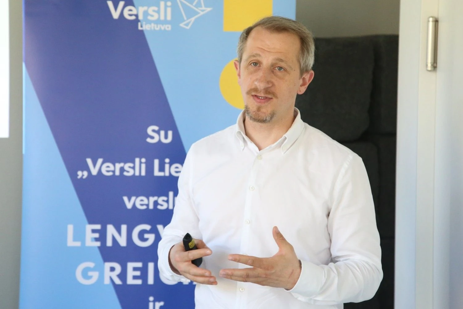 Vadimas Ivanovas, „Versli Lietuva“ Tyrimų ir analizės skyriaus vadovas. Vladimiro Ivanovo (VŽ) nuotr.
