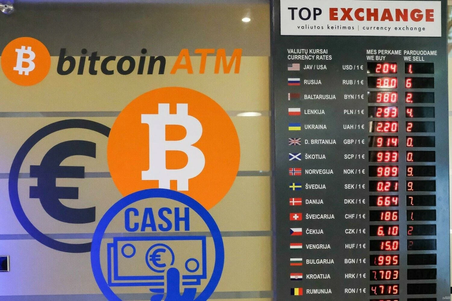 Bitkoinų bankomatas. Vladimiro Ivanovo (VŽ) nuotr.