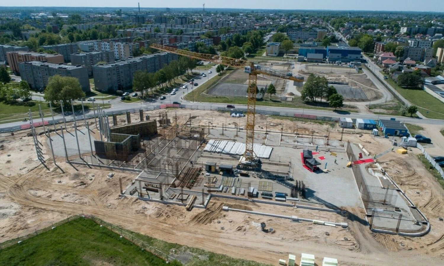 Arenos statybų aikštelė. Savivaldybės nuotr.
