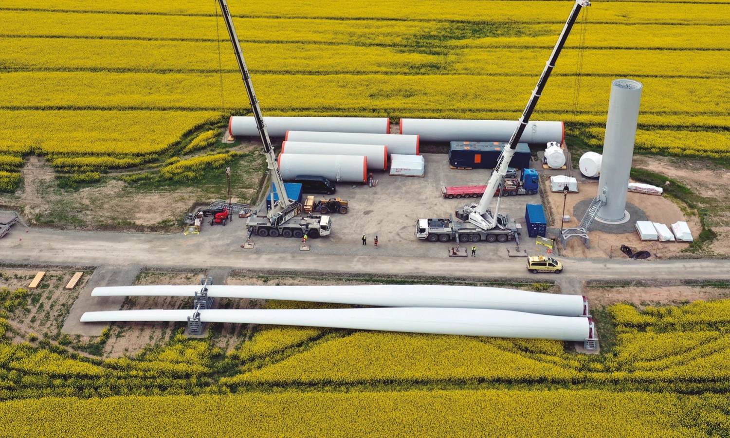 „E energija“ vėjo jėgainių parko Telšių raj. Statybos.