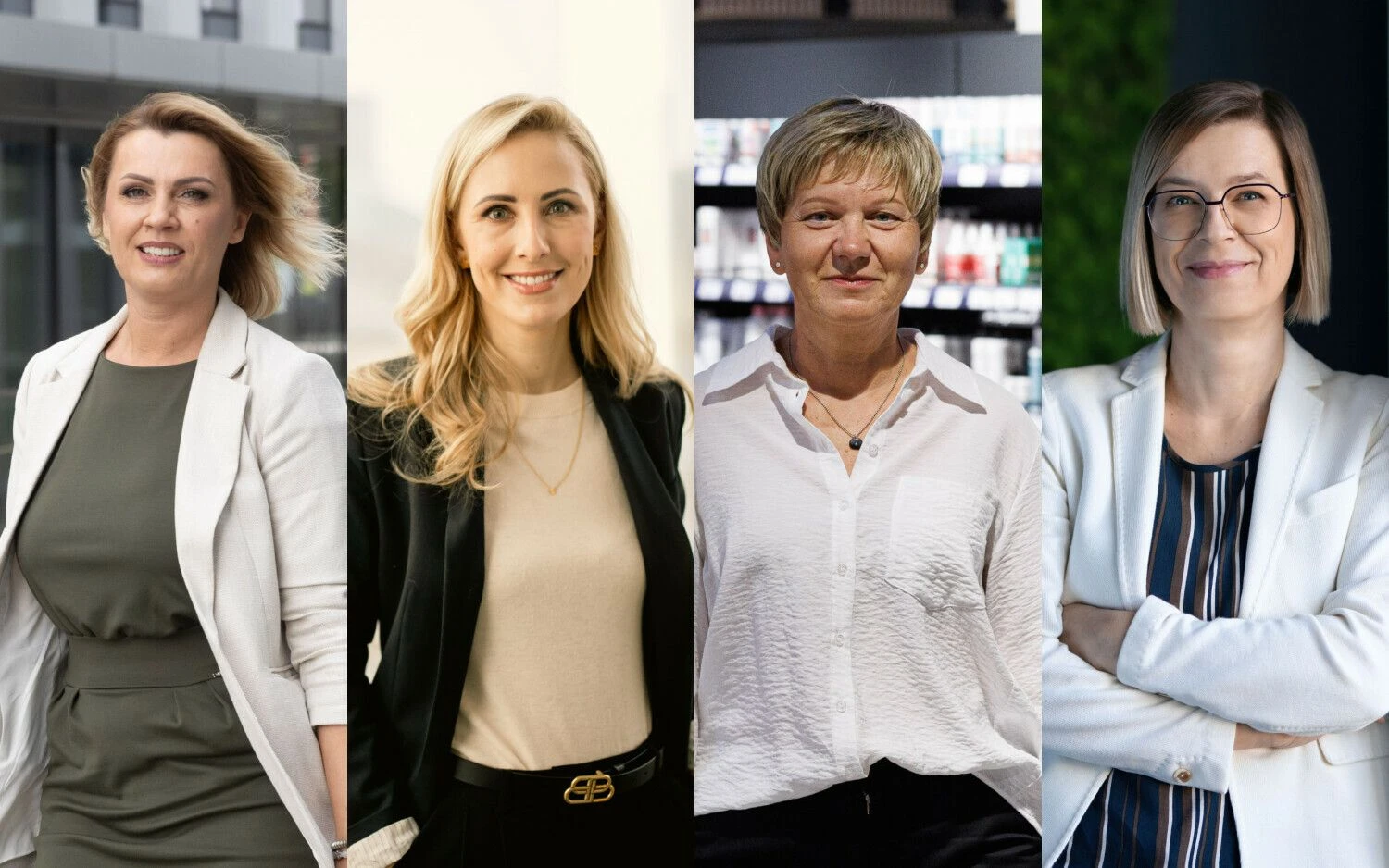 R. Vėbrienė (kairėje), „Korn Ferry“ vyresnioji konsultantė, I. Gražienė, „Tele2" žmogiškųjų išteklių vadovė Baltijos šalims, V. Valkūnienė, „Assorti“ vykdomoji direktorė, R. Šimkutė, „Lietuvos draudimo“ Personalo departamento direktorė. VŽ koliažas