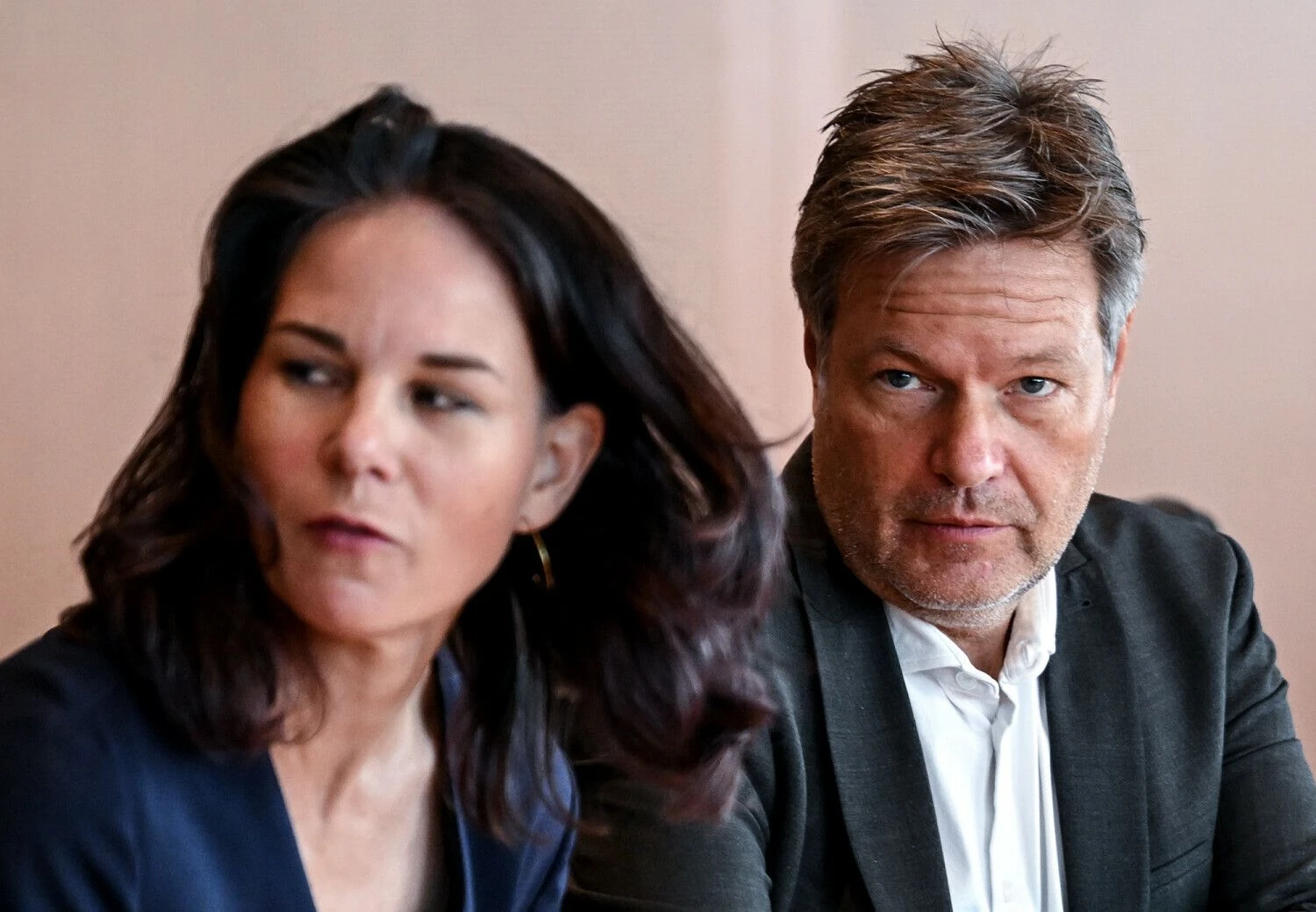 Annalena Baerbock, Vokietijos užsienio reikalų ministrė, ir Robertas Habeckas, Vokietijos ekonomikos ministras. Britos Pedersen („dpa“/„Scanpix“) nuotr.