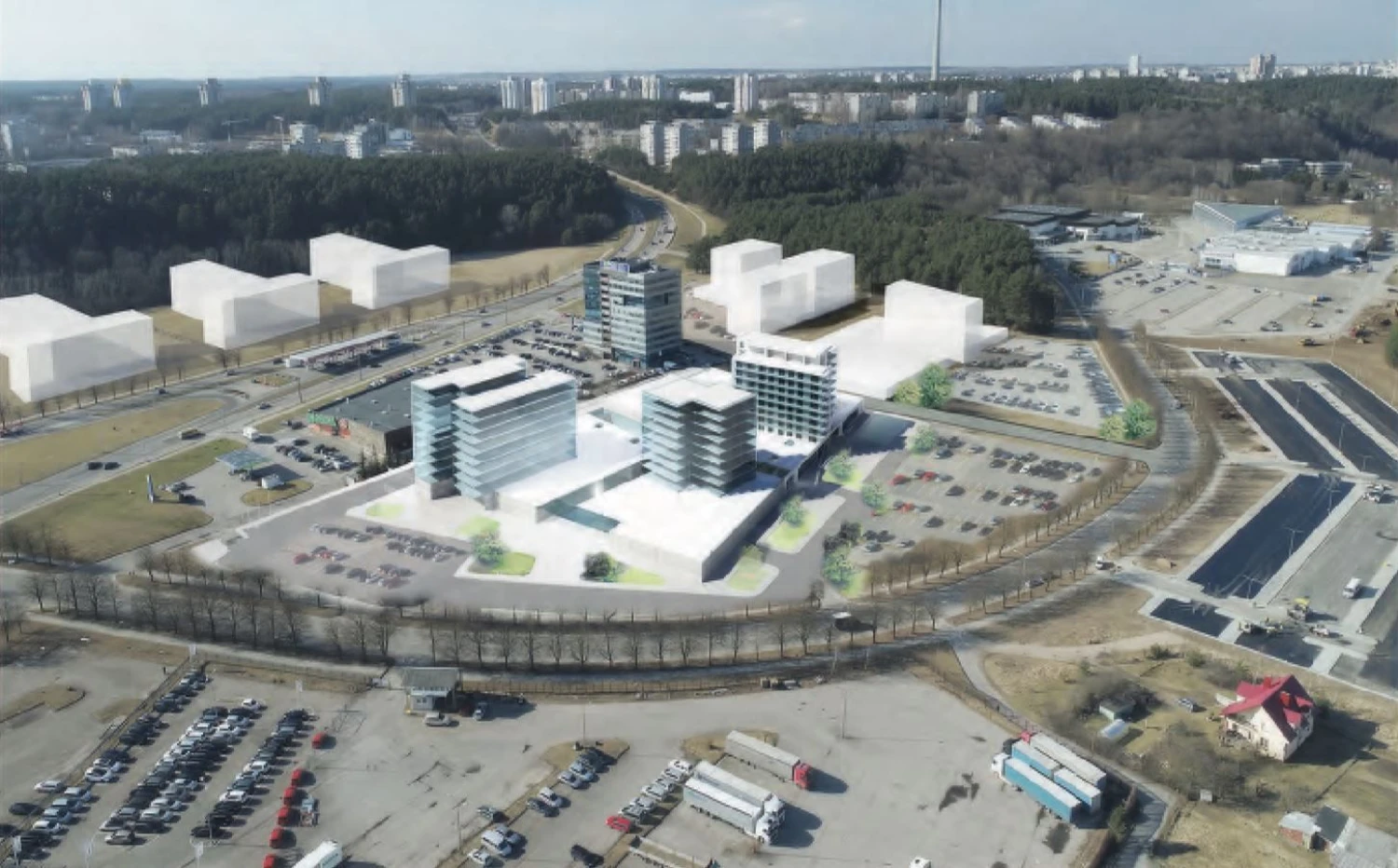 Bendrovės vizualizacija.