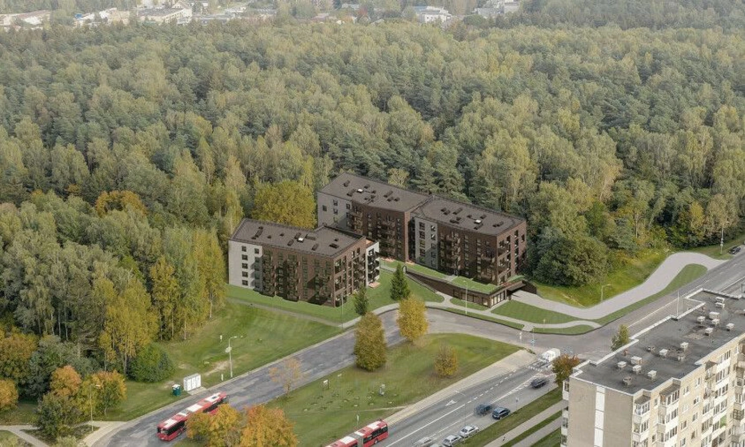 L. Giros g., Vilniuje suplanuoti namai. Plėtotojos vizualizacija.