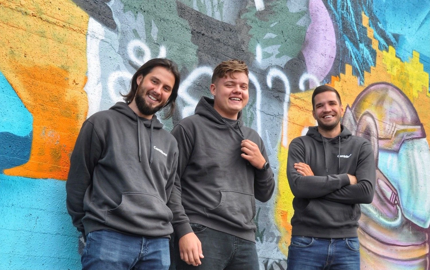 „Contribee“ įkūrėjai M. Michalauskas (kairėje), A. Jakučionis, G. Ratkevičius. Bendrovės nuotr.