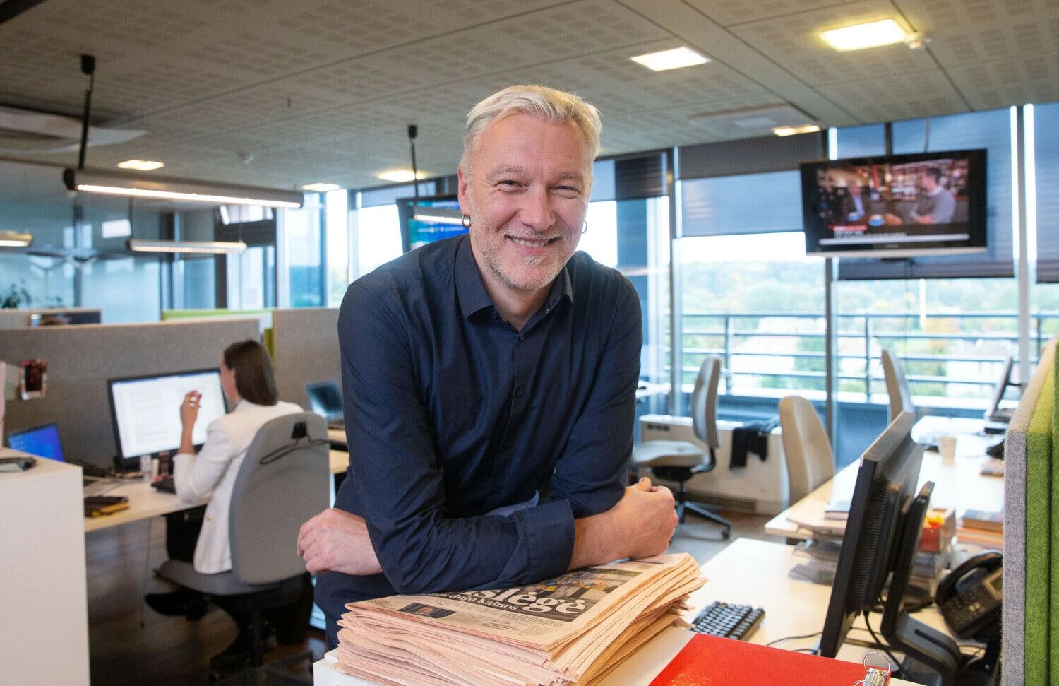 „Didžiausią įtaką skaičiuojant tvarumo indeksą turi ne pasiekti rezultatai ir sertifikatai, o kokių veiksmų bendrovė imasi“, - Arūnas Janeliūnas, „Verslo žinių“ Duomenų analizės skyriaus vadovas, rekvizitai.lt vadovas. Juditos Grigelytės (VŽ) nuotr.