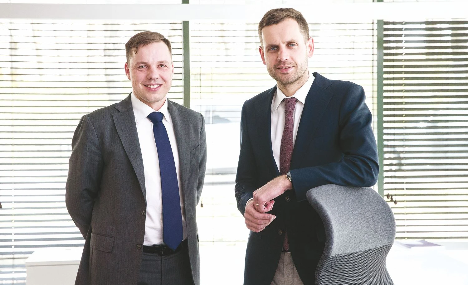 Gediminas Sirvidas (kairėje) ir Paulius Lavrukaitis, nekilnojamojo turto vystymo kompanijos „Bolds“ partneriai.  Juditos Grigelytės (VŽ) nuotr.