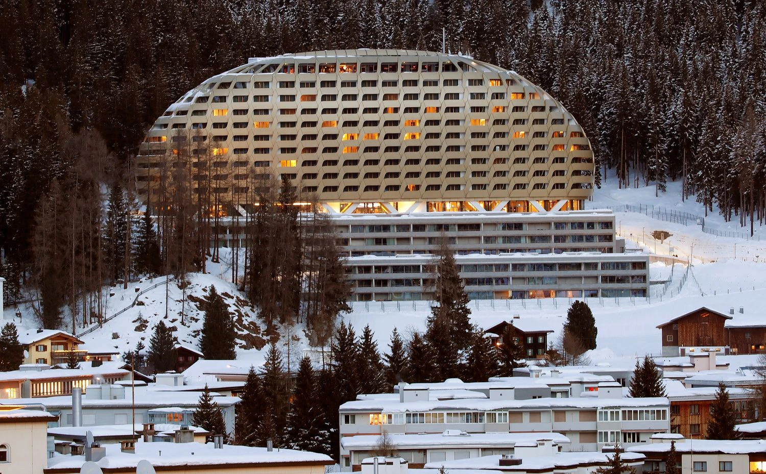 The InterContinental hotel is seen in the Swiss mountain resort of Davos, Switzerland, January 11, 2018  REUTERS/Arnd Wiegmann