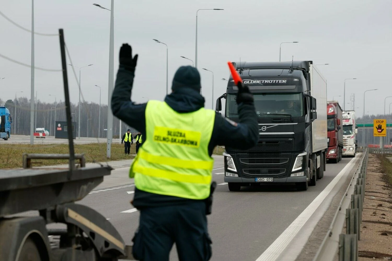 Lenkijos ūkininkų protestas Lietuvos-Lenkijos pasienyje. Juditos Grigelytės (VŽ) nuotr.